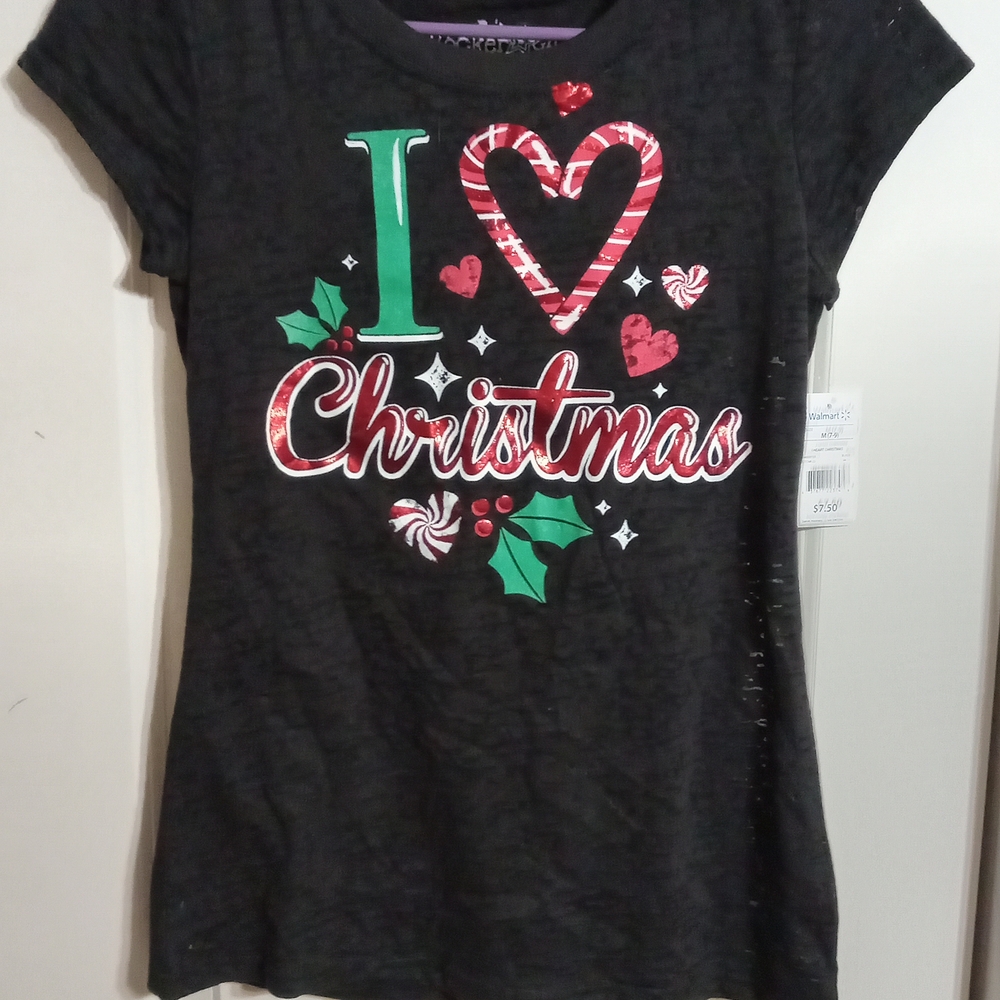 Charming Black Christmas Kids Tee